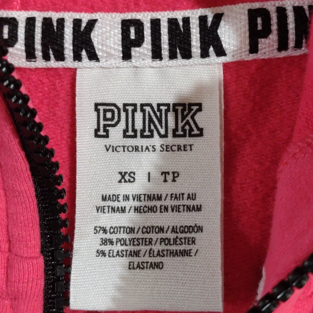 Victoria's Secret Pink XS Hot pink hooded zippered Jacket - Picture 8 of 9